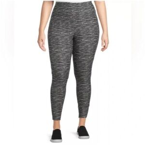 Terra and Sky Gray Space Dye Effect High Rise Leggings 1X NWT